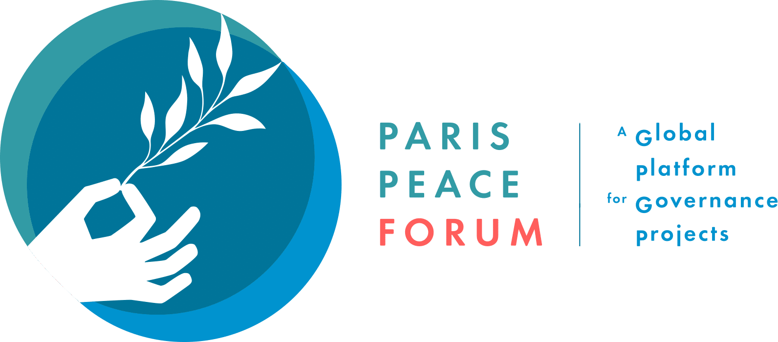 Download Logo With English Baseline Without The Date - Paris Peace Forum (1592x700), Png Download