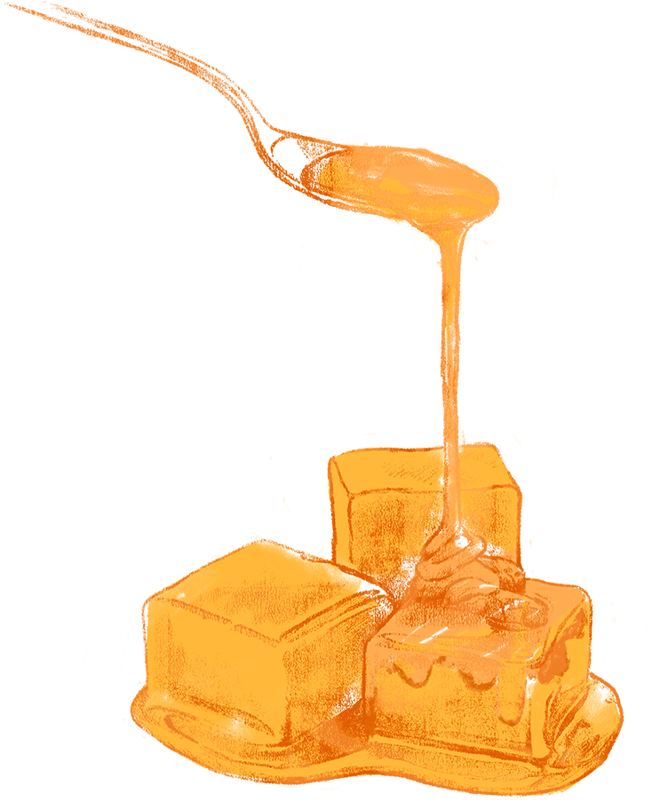 Caramel Sugar Syrup Has A Distinctive Odour And Taste, - Eating (1000x1000), Png Download