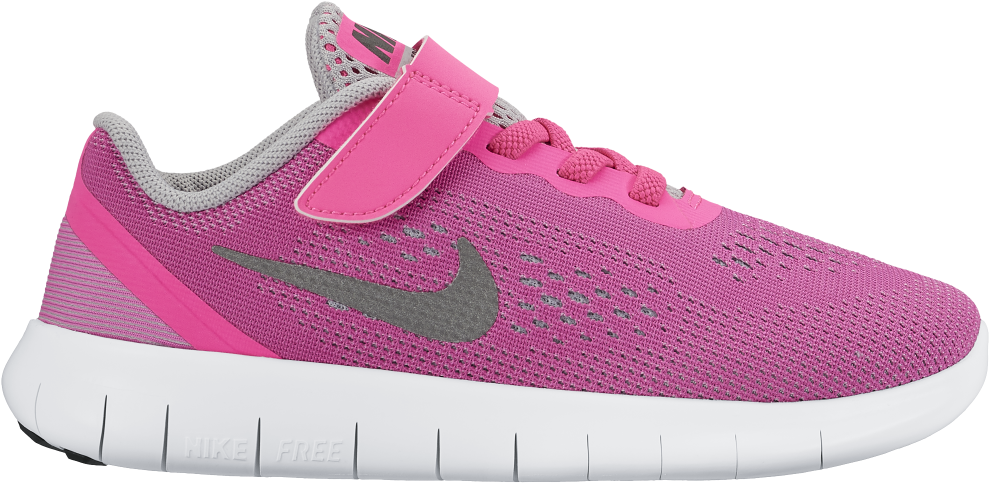 Nike Free Girls - Nike Younger Girls Free Run - Pink, Size 2 (1000x1000), Png Download