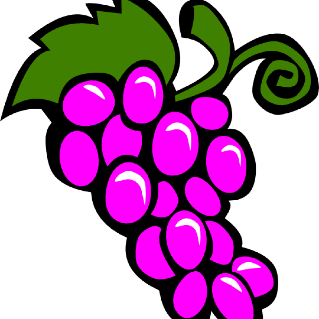 Grapes Clipart Clip Art At Clker Vector Online Royalty - Bunch Of Grapes Clipart (1024x1024), Png Download