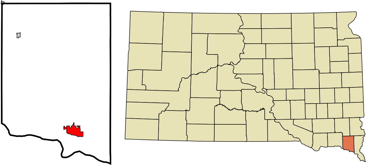 Clay County South Dakota Incorporated And Unincorporated - South Dakota (1280x640), Png Download