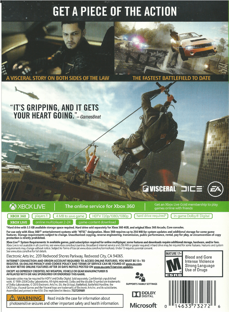 Battlefield Hardline - Battlefield Hardline Ps3 (1000x1000), Png Download