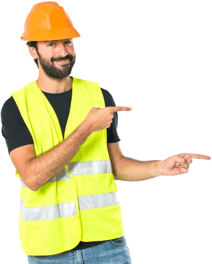 Rubbish Removal Sydney Worker - Construction Worker (626x565), Png Download