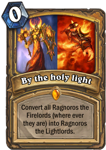 By The Holy Light - Hearthstone Blank Card (400x543), Png Download