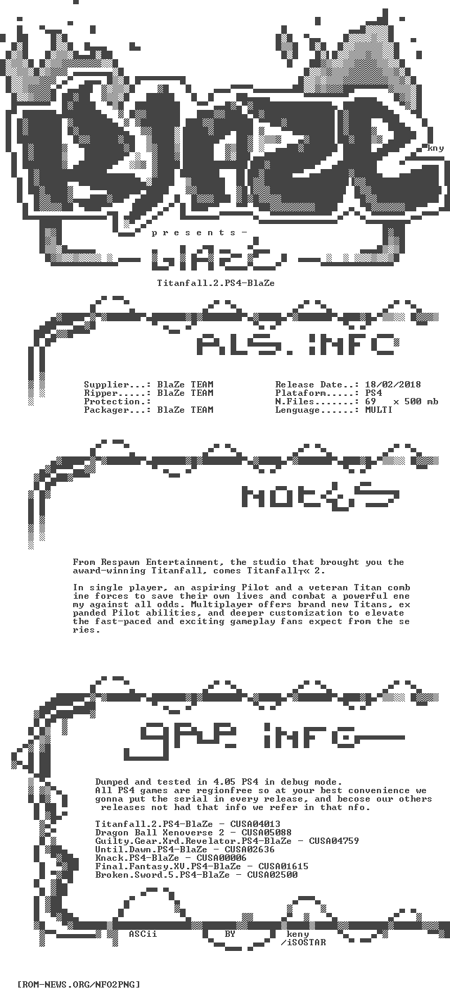 Titanfall 2 Ps4-blaze - Playstation 4 (640x1404), Png Download