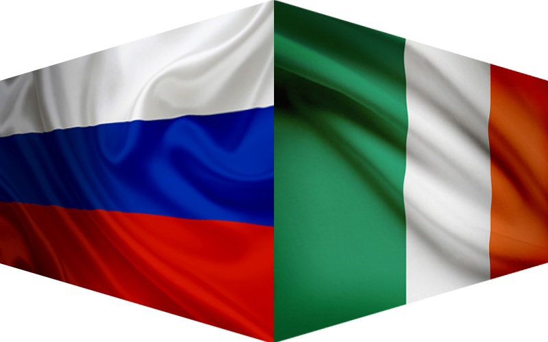The Connection Between Ireland And Russia - Irish Flag And Russian Flag (800x500), Png Download