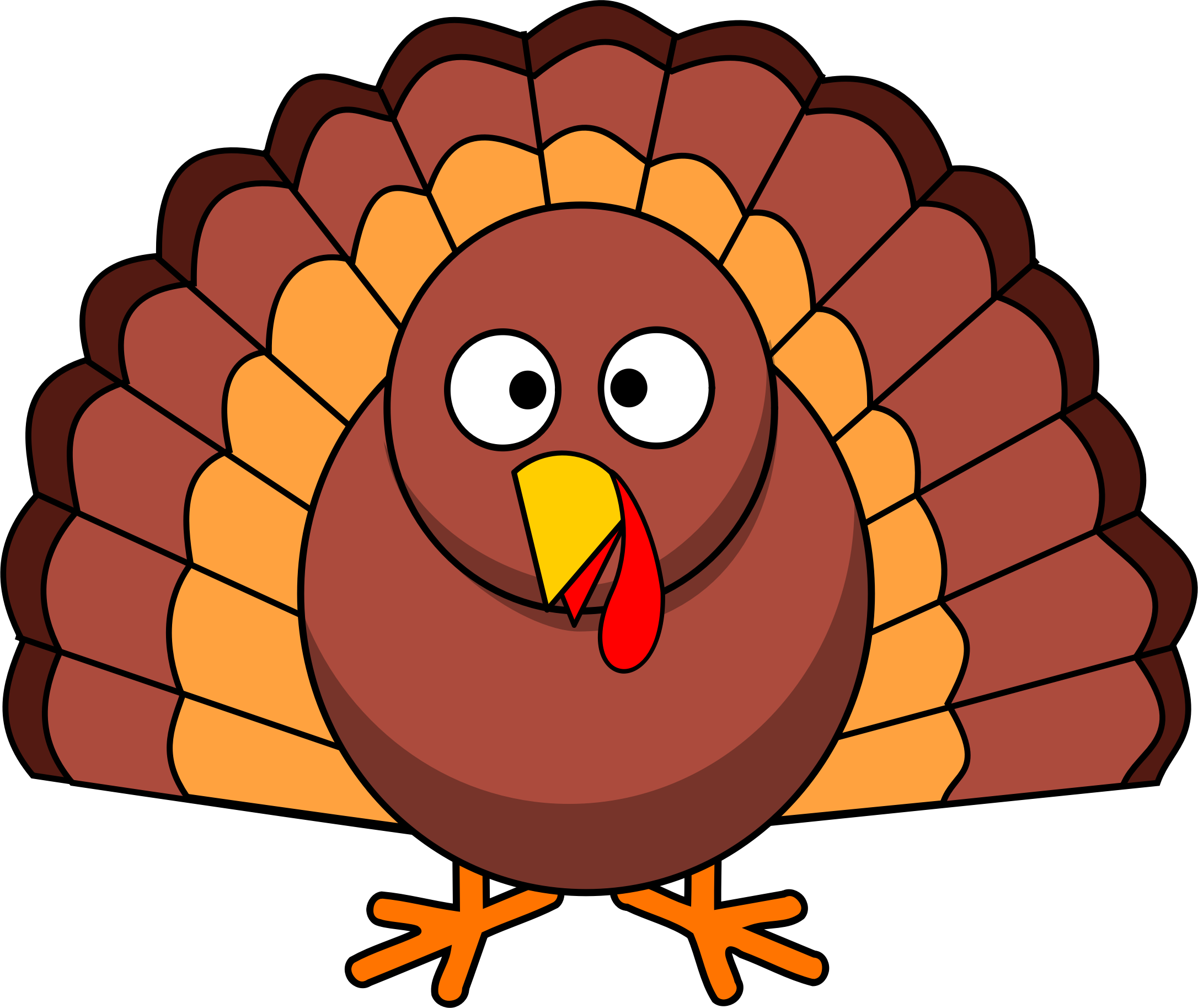 Clip Freeuse Stock Transparent Png Pictures Free Icons - Thanksgiving Turkey Cartoon (2172x1827), Png Download