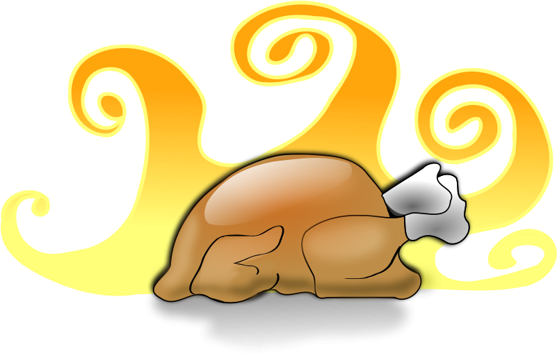 Free Vector Thank - Small Cooked Turkey Clipart (800x520), Png Download