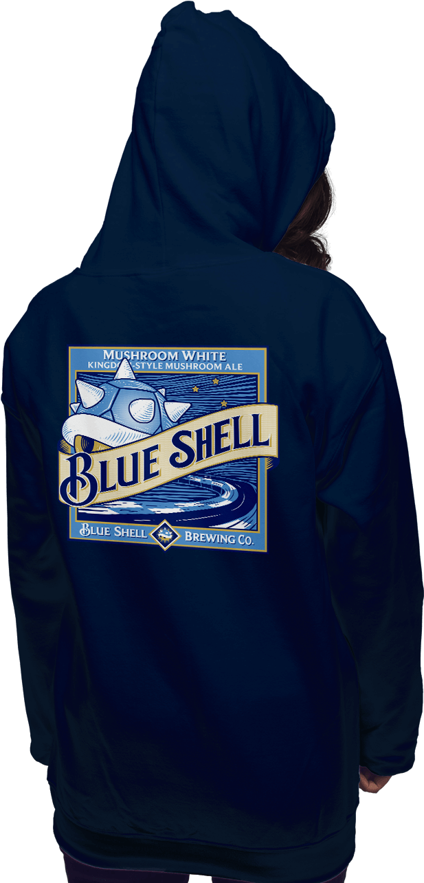 Blue Shell Beer - Hoodie (900x1294), Png Download