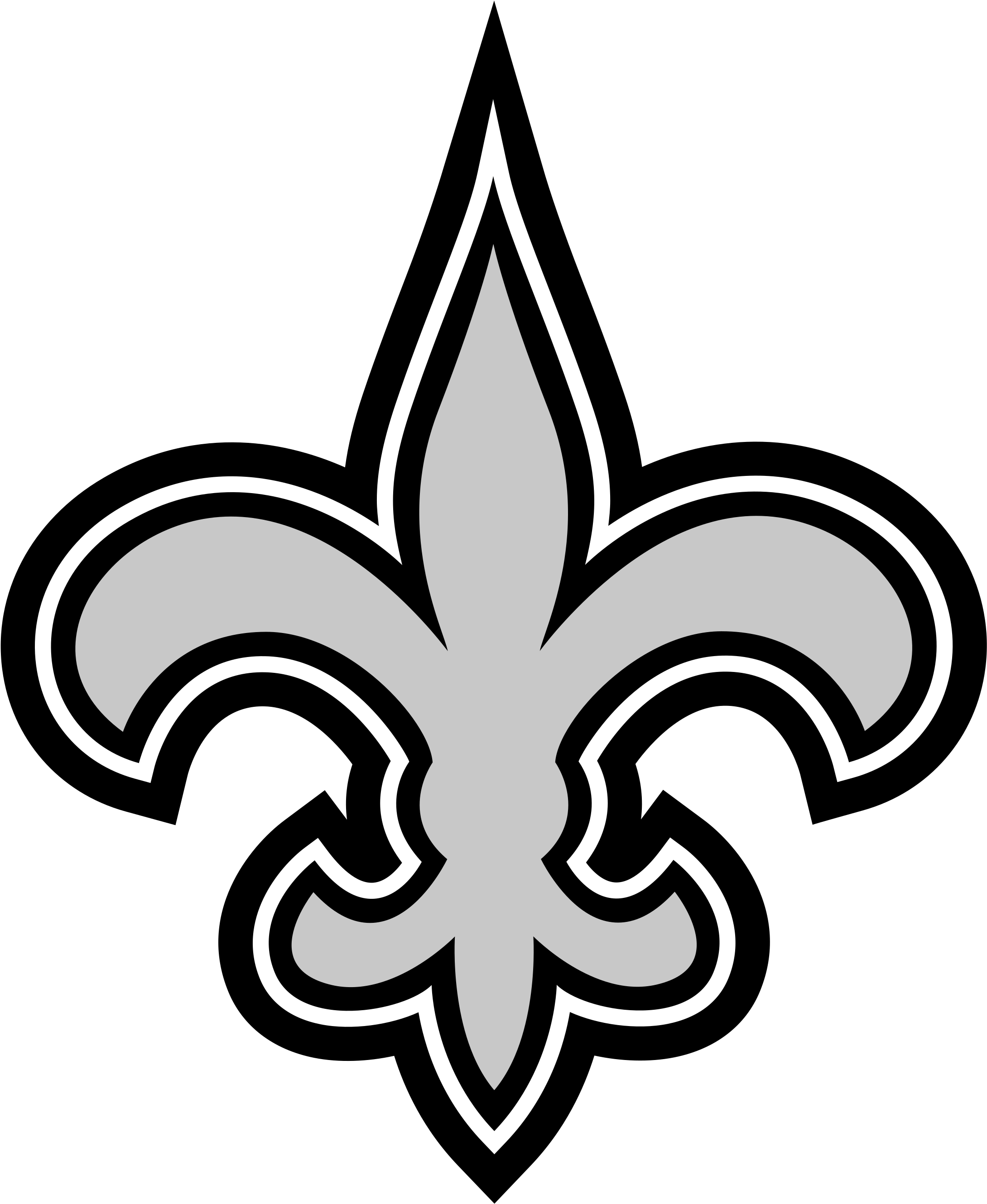 New Orleans Saints Logo Black And White - New Orleans Saints Logo Png (2400x2800), Png Download