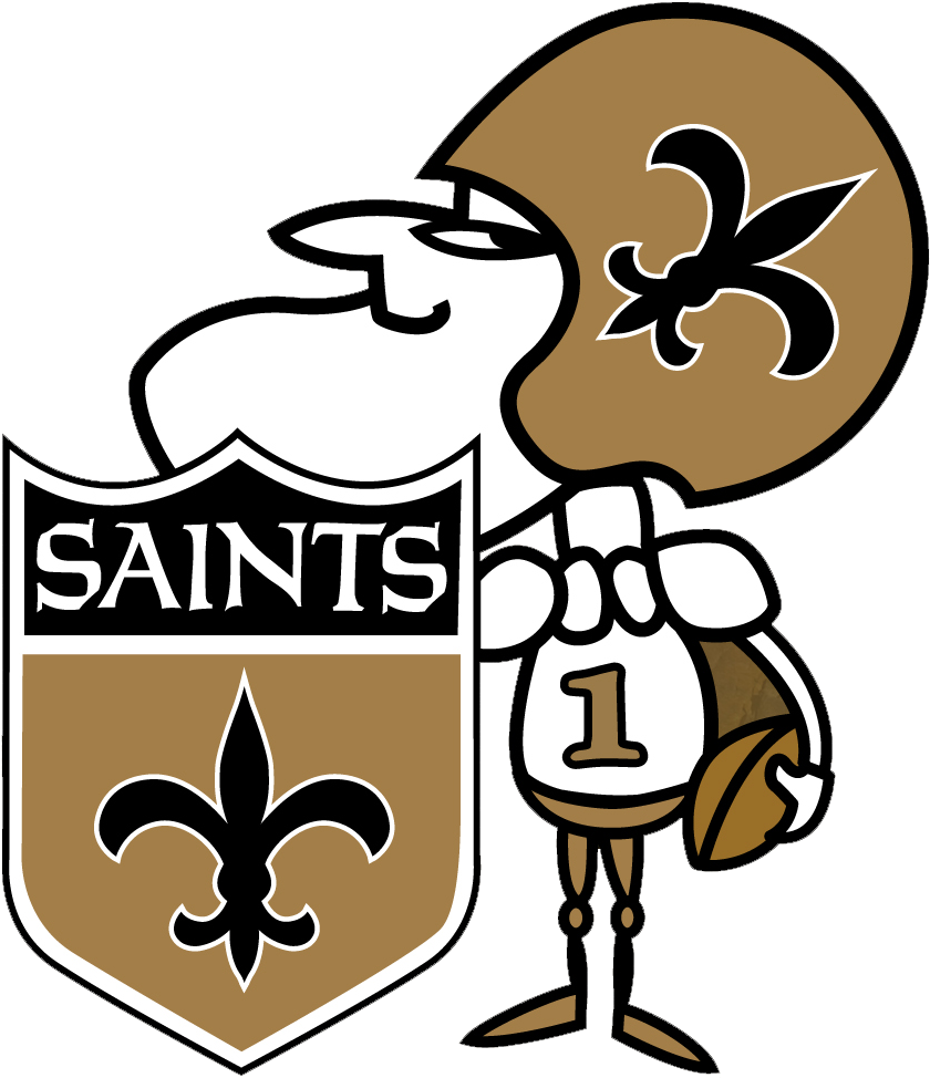 Someone Have The 1970s Saints Man Logo - New Orleans Saints Retro Logo (855x990), Png Download