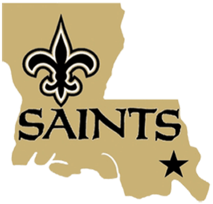 Nola Saints - New Orleans Saints Logo (424x407), Png Download