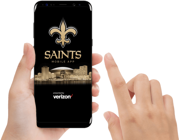 Download The Saints App On Your Mobile Device - Nfl Official New Orleans Saints Hybrid Rugged Case, (824x464), Png Download