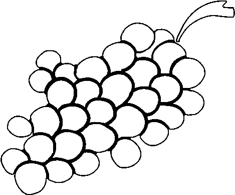 Dibujo De Uvas Moradas Para Colorear - Dibujos De Uvas Moradas (600x470), Png Download