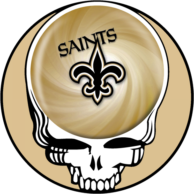 Iron On Stickers - New Orleans Saints Nfl Bowling Ball (750x750), Png Download