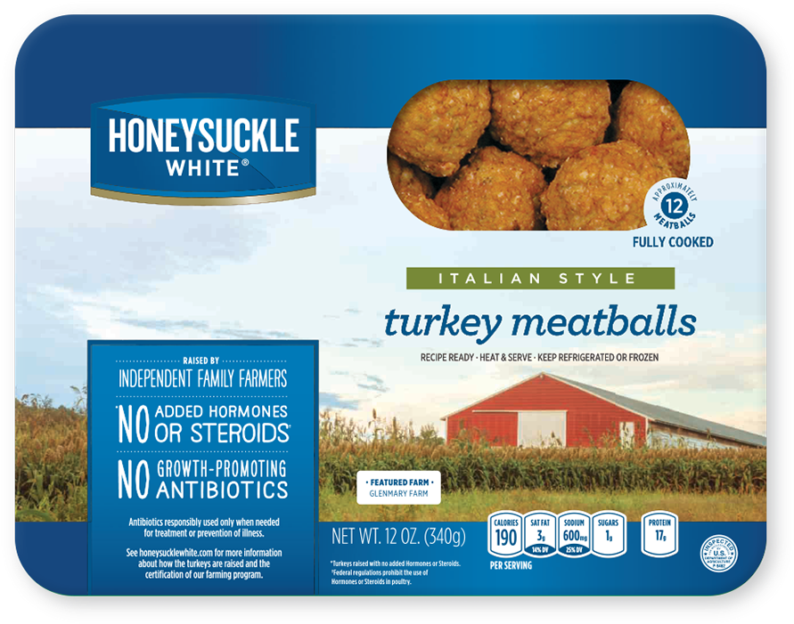 Honeysuckle White Italian Style Turkey Meatballs (1024x840), Png Download