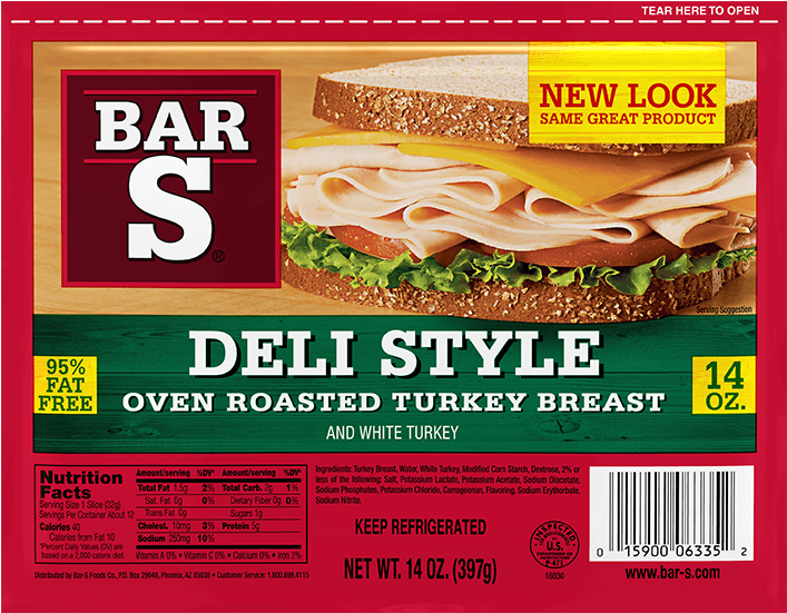 Bar-s Oven Roasted Turkey Breast - Black Forest (900x816), Png Download