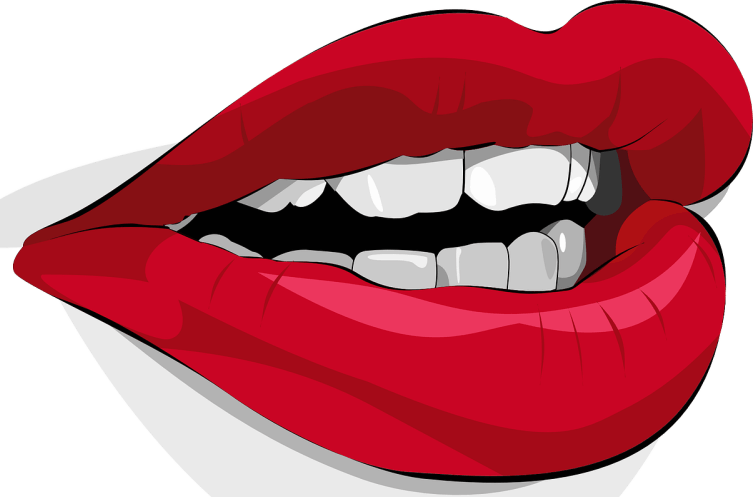 Curve Lips Clipart - Mouth Clip Art (753x497), Png Download