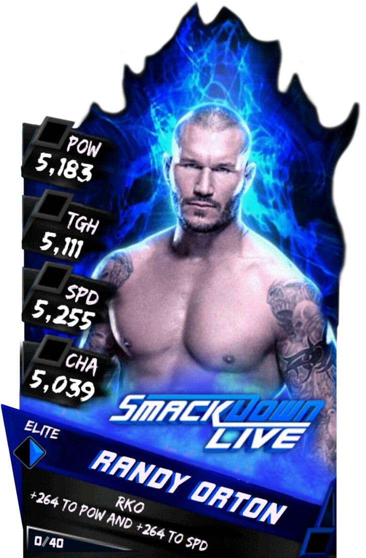 Supercard Randyorton S3 Elite Smackdown 9620 - Nikki Bella Wwe Supercard (733x1158), Png Download