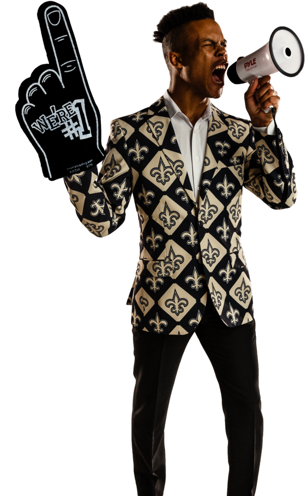 New Orleans Saints Nfl Gameday Blazer - School Spirit Purple Foam Hands (683x1024), Png Download