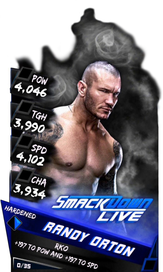 Supercard Randyorton S3 Hardened Smackdown 9544 - Wwe Supercard Randy Orton Hardened (733x1158), Png Download