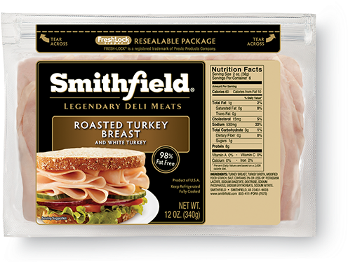 Roasted Turkey Deli Thins - Smithfield Foods (620x450), Png Download