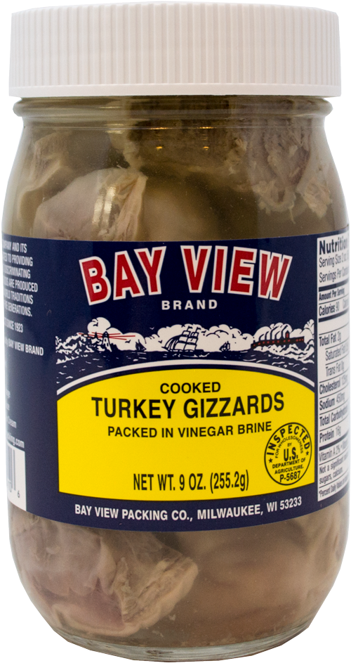 Bay View Pickled Turkey Gizzards - Bay View Herring Party Bites, In Wine Sauce - 12 Oz (1000x1000), Png Download