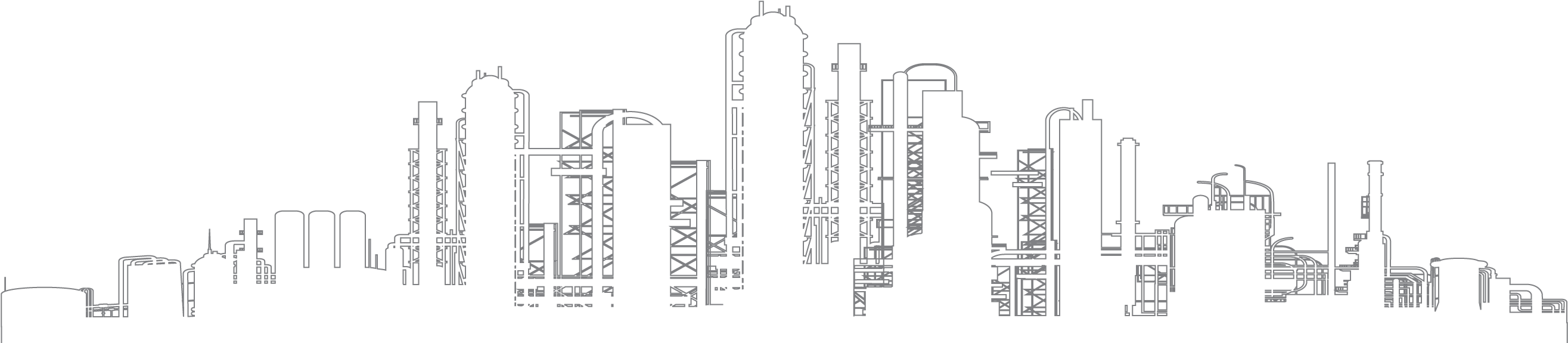 Black Skyline Template - Diagram (2636x591), Png Download