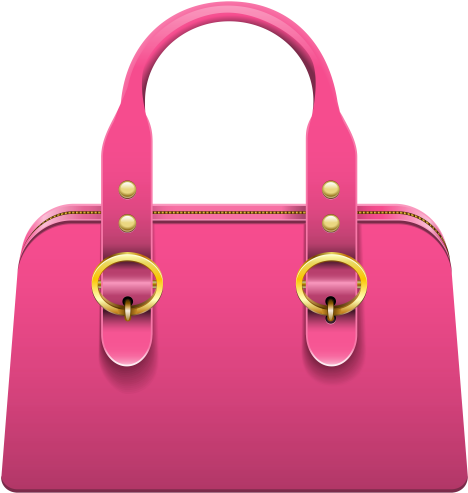Handbag Pink Png Clip Art Pinterest - Purse Clipart (475x500), Png Download