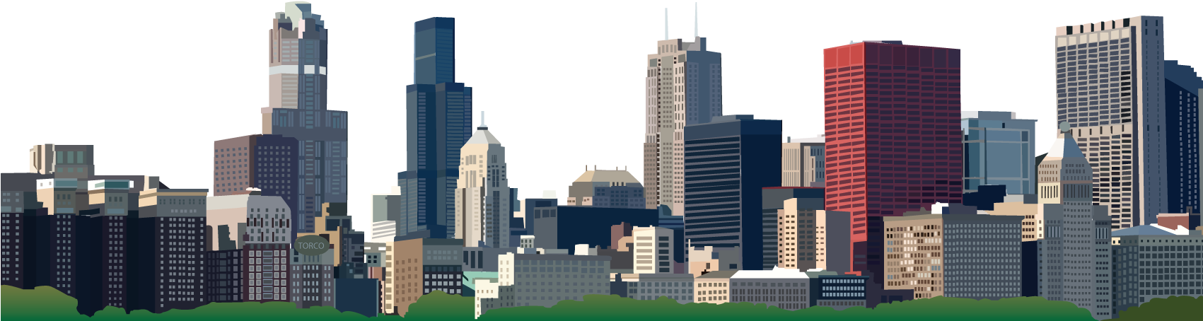 City Buildings Png Transparent Images Icons Pngriver - Chicago (1700x468), Png Download