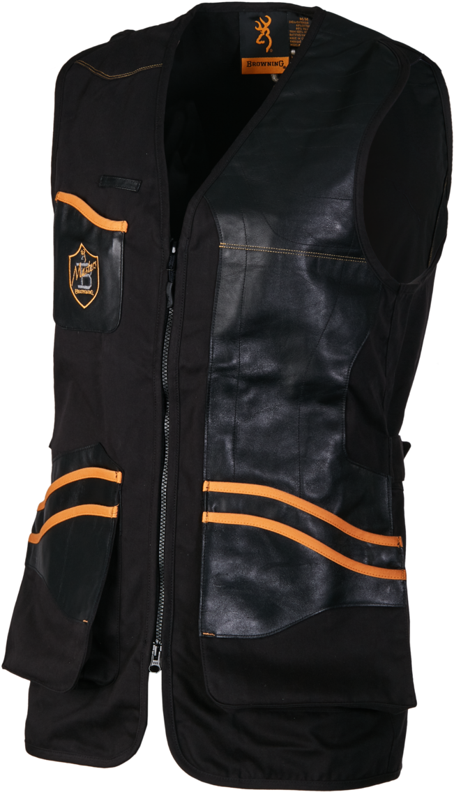 Shooting Vest, Master 2 Black Left Hand, Black - Gilet De Tir Browning Gaucher (705x1200), Png Download