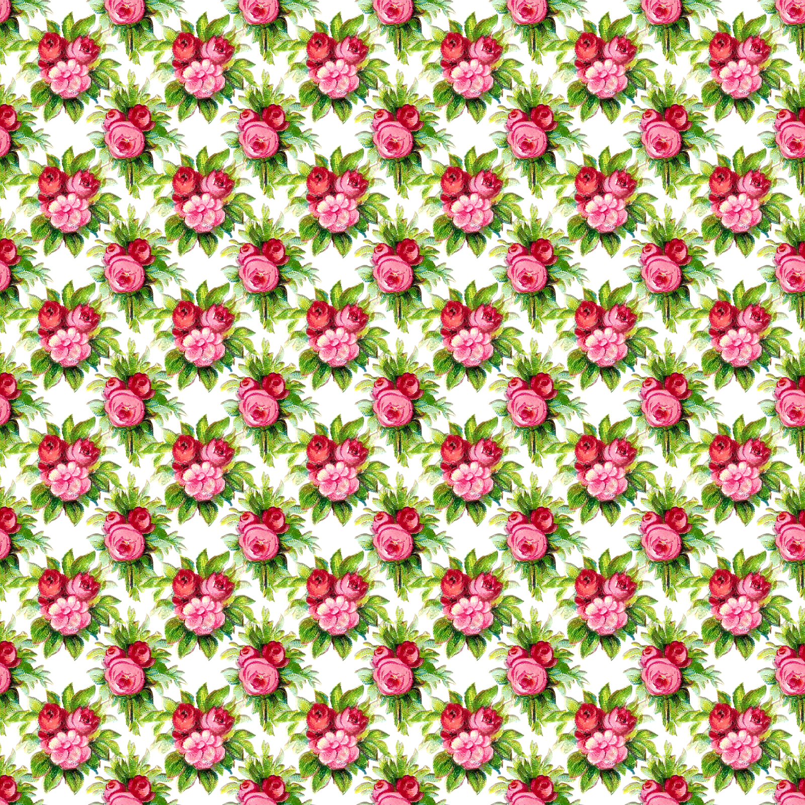 Digital Scrapbooking Rose Design Paper - Motif (1600x1600), Png Download