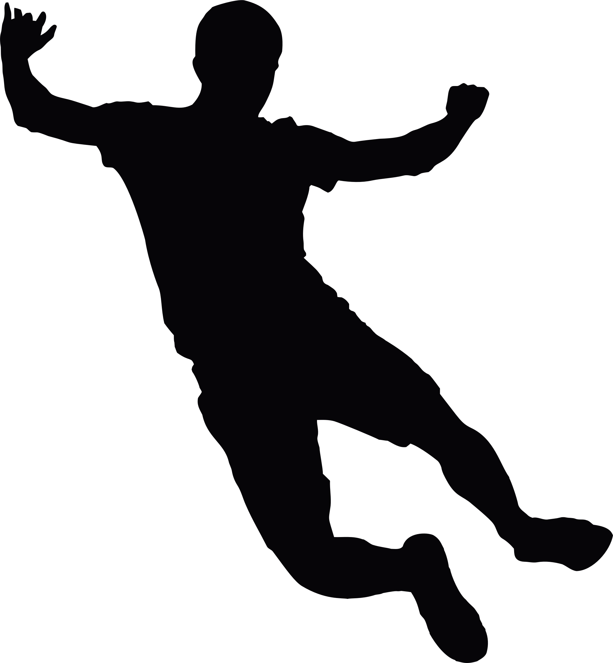 Jumping Man Silhouette 2 Icons Png - Jumping Silhouette Png (2102x2274), Png Download