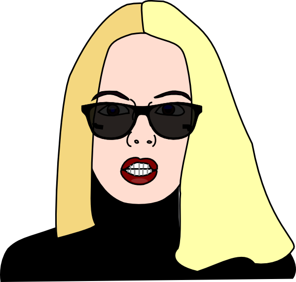 Blonde Haired Women Wearing Sunglasses Svg Clip Arts (600x572), Png Download