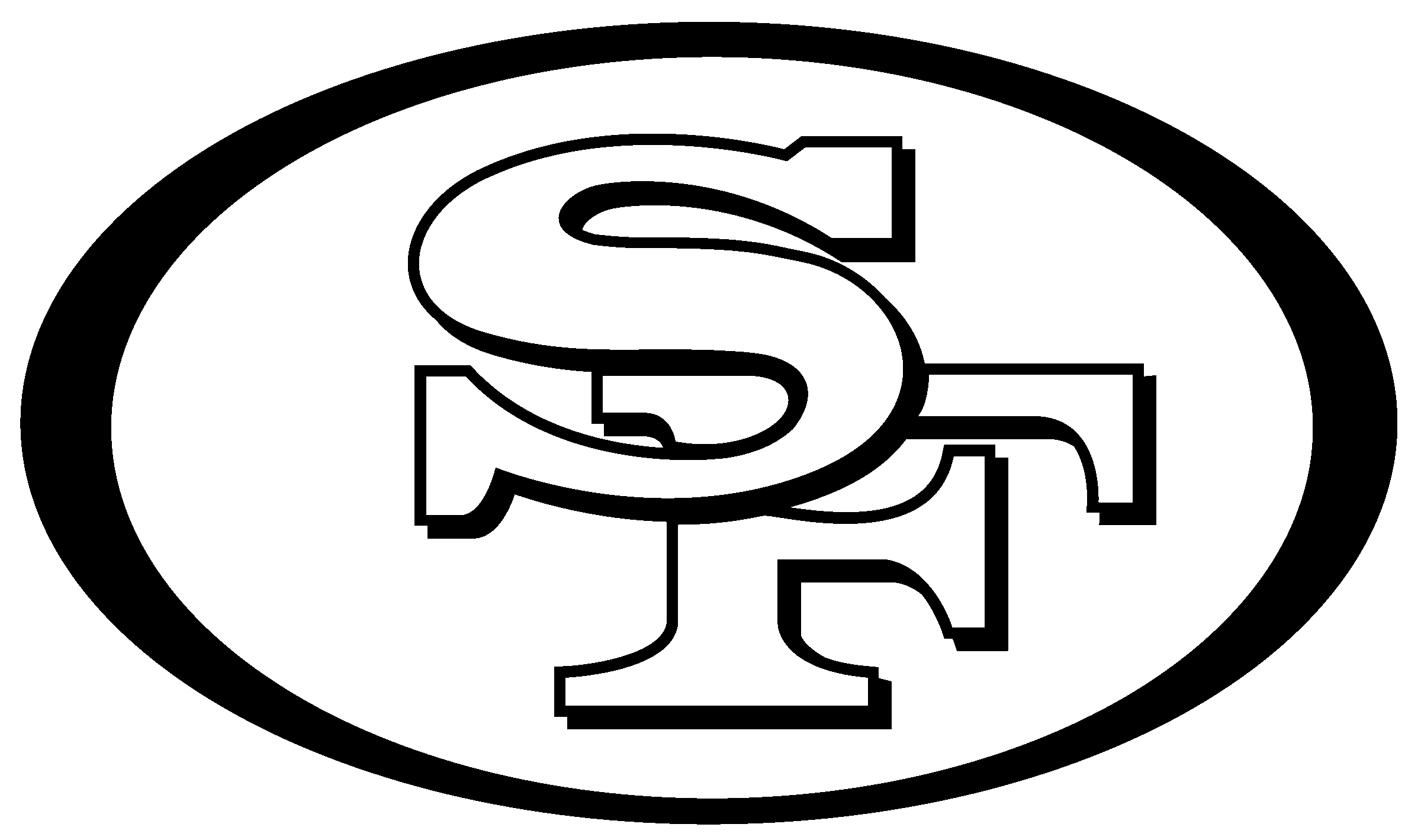 49ers Logo Png - San Francisco 49ers Decal (2400x1419), Png Download