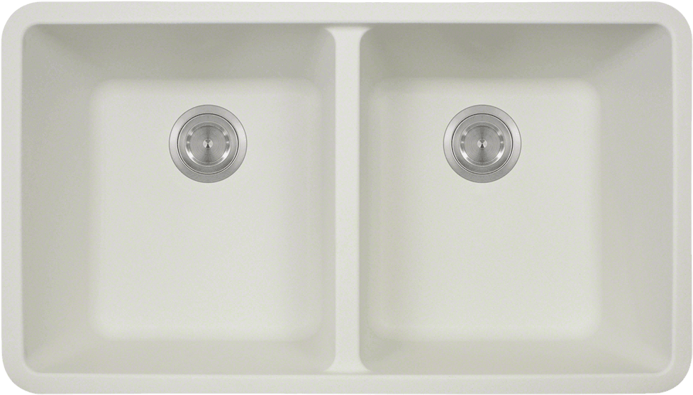 Sink Top View Free Png Image - White Composite Undermount Kitchen Sink (1000x800), Png Download
