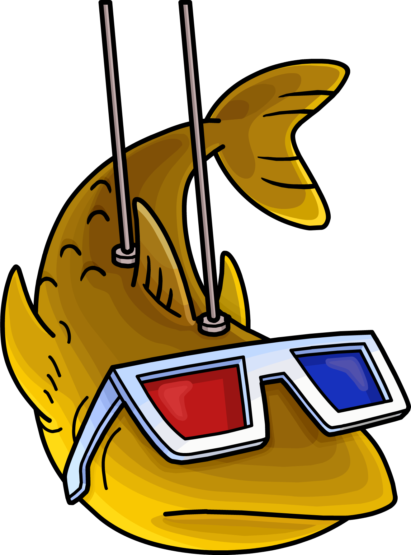 Fluffy Wearing 3d Glasses - Fish With Glasses Png (1320x1785), Png Download