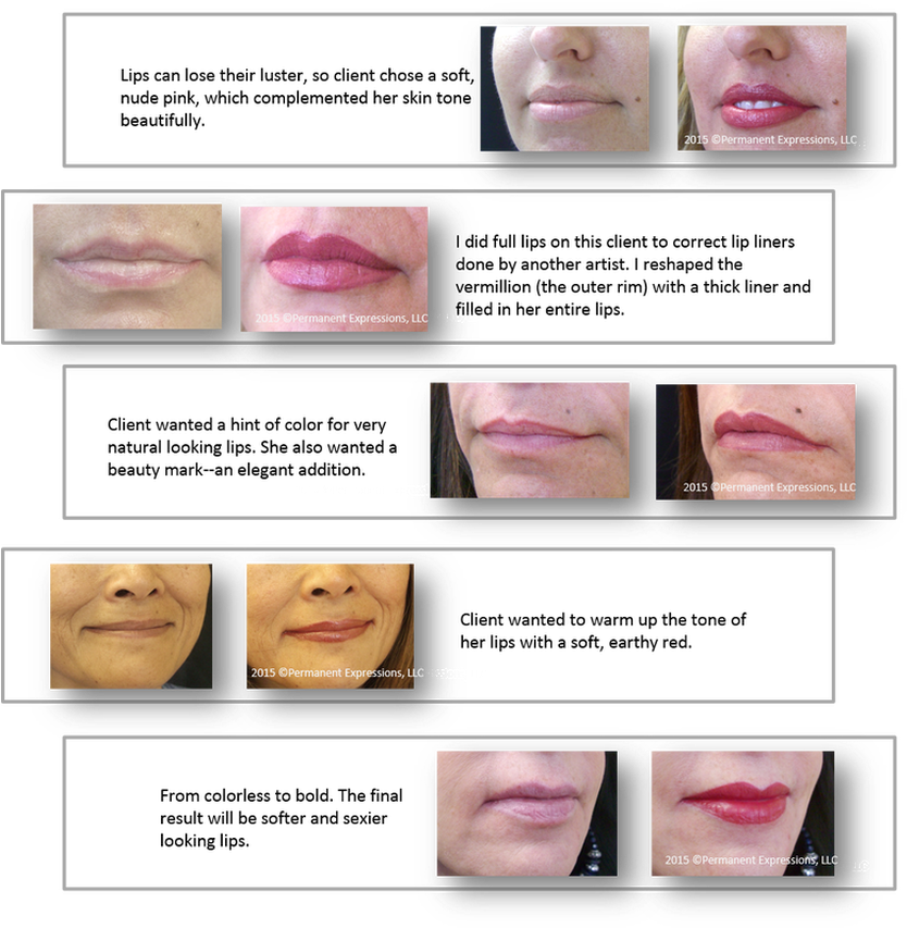 Picture - Full Lip Permanent Makeup Natural (837x859), Png Download
