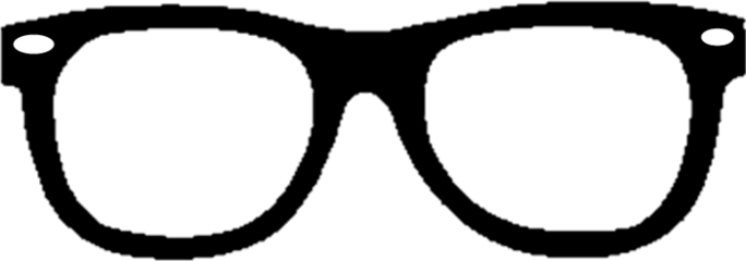Clipart Sunglasses Glass Tumblr - Lentes Para Dolls Png (684x240), Png Download