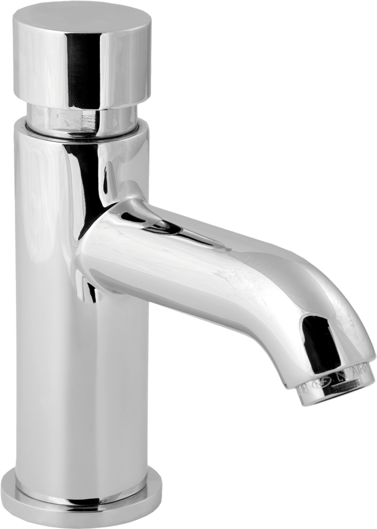 Modern Tap - Self Closing Basin Tap (736x1031), Png Download