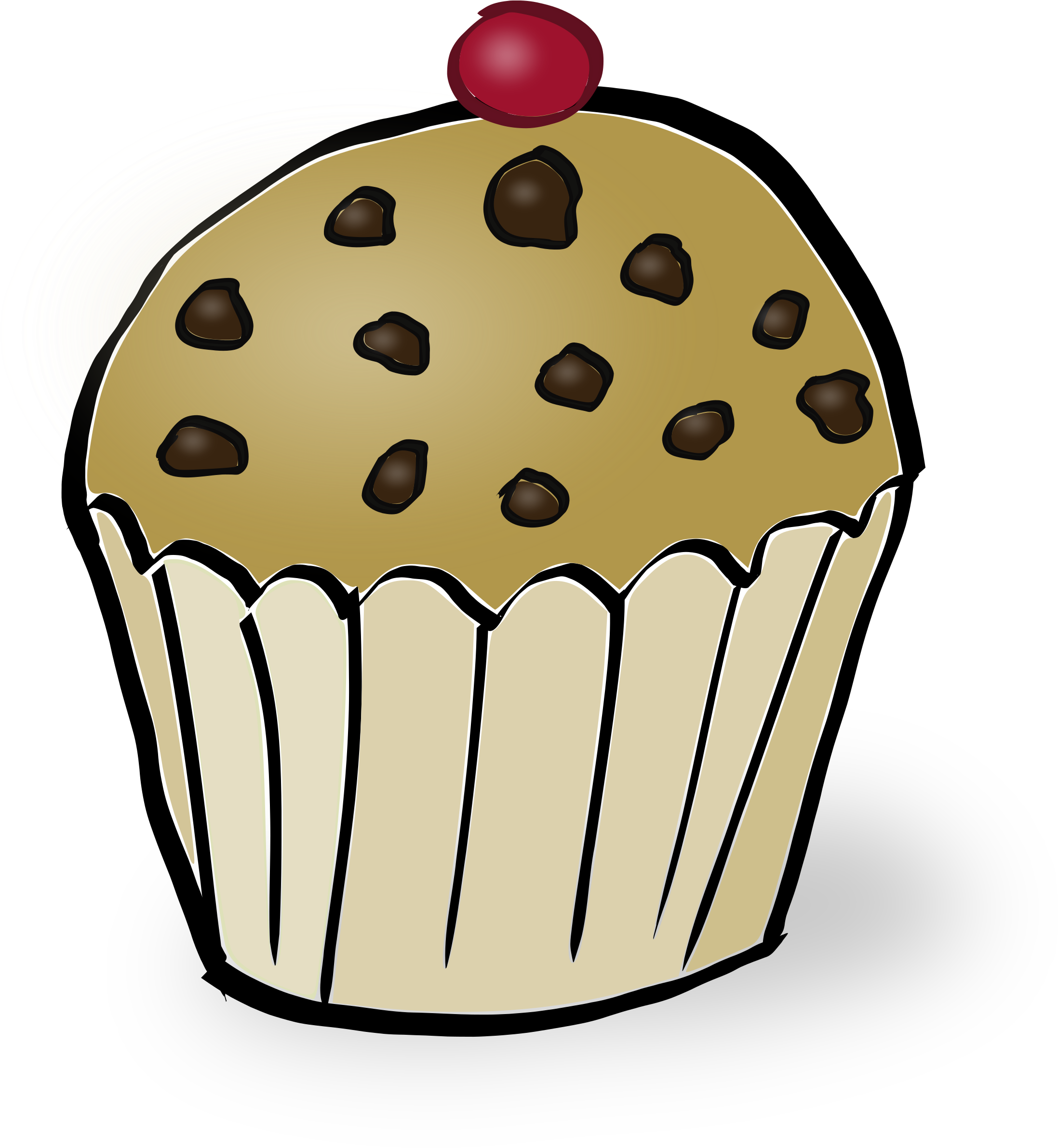 This Free Icons Png Design Of Chocolate Chips Muffin (2298x2400), Png Download