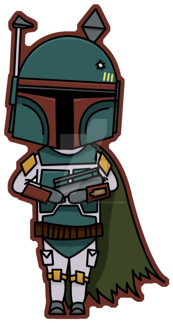 28 Collection Of Chibi Boba Fett Drawing - Star Wars Boba Fett Chibi (900x1260), Png Download