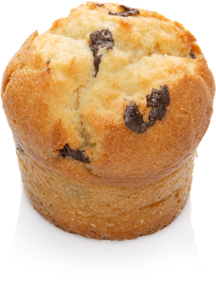 Muffin Dark Chocolate Chips - American Muffins (1024x1024), Png Download