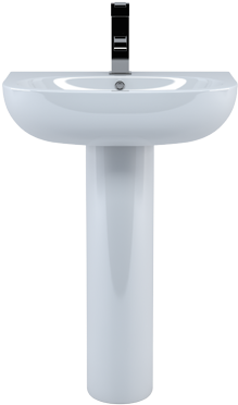 Metro Curve Pedestal Basin (492x410), Png Download