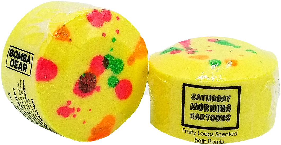 Saturday Morning Cartoon Fruit Loops Bath Bomb - Bath Bomb (1160x599), Png Download