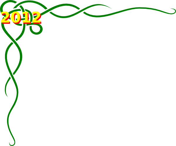 Celtic Green Scroll Border 2012 Png Clip Arts (600x498), Png Download