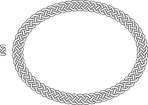 Celtic Knot Oval Border (600x424), Png Download