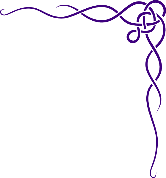 Clip Art Black And White Library Celtic Knot Purple - Celtic Knot Corner Borders (558x596), Png Download