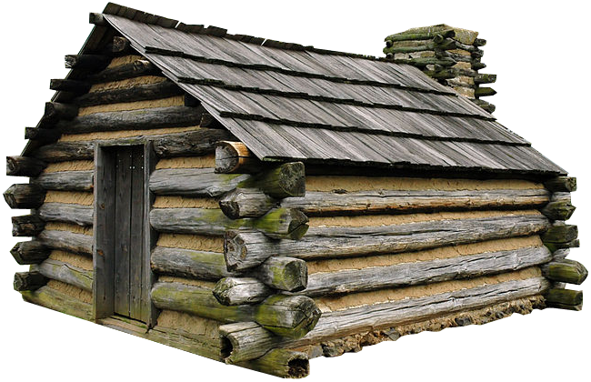 Download Log Cabin Winter At Valley Forge Cabins Png Image With