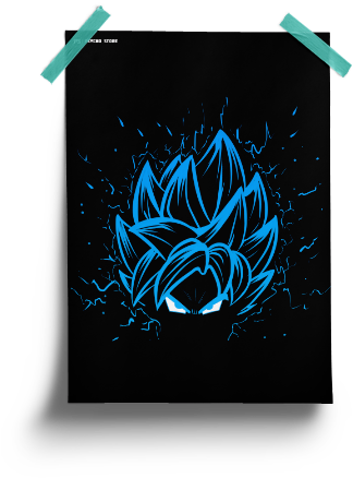 Place This Dragon Ball Z Goku Super Saiyan Blue Poster - Ruckus Advertising & Events (440x478), Png Download